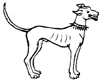 line drawing of a dog