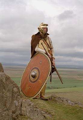 photo of reenactment of 4th Century legionary
