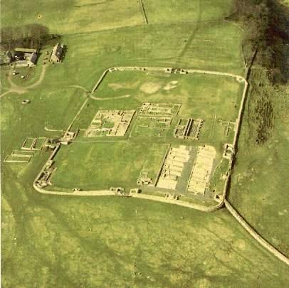 arial view of Housesteads Fort